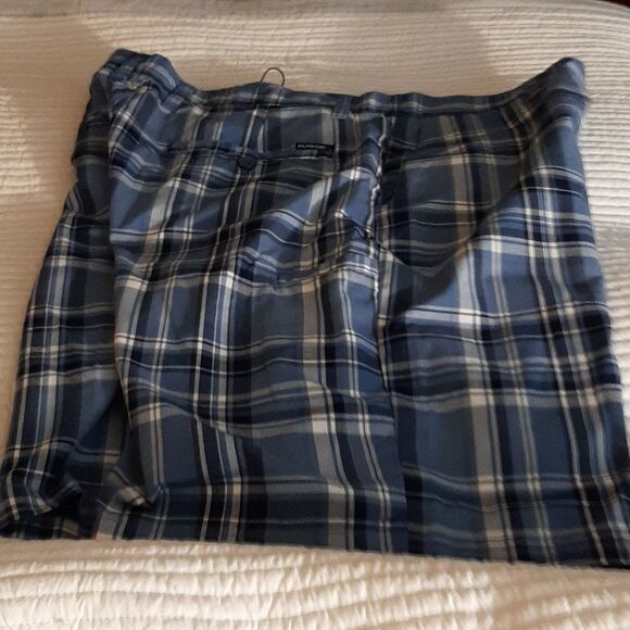 BURNSIDE COTTON  Cargo Blue Plaid Shorts 38‎ New/Tags - Picture 8 of 8